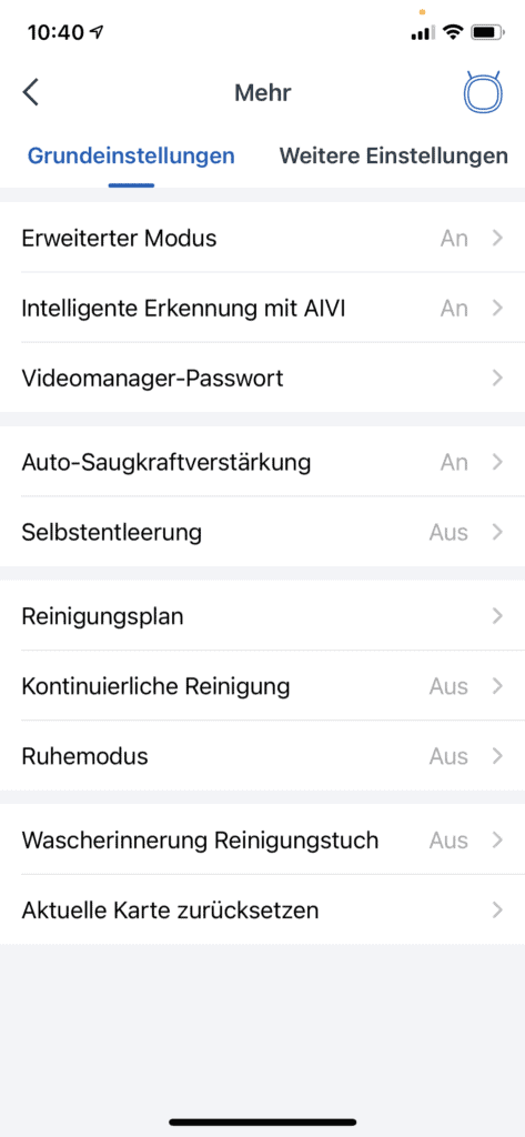 Ecovacs Home App - Grundeinstellungen