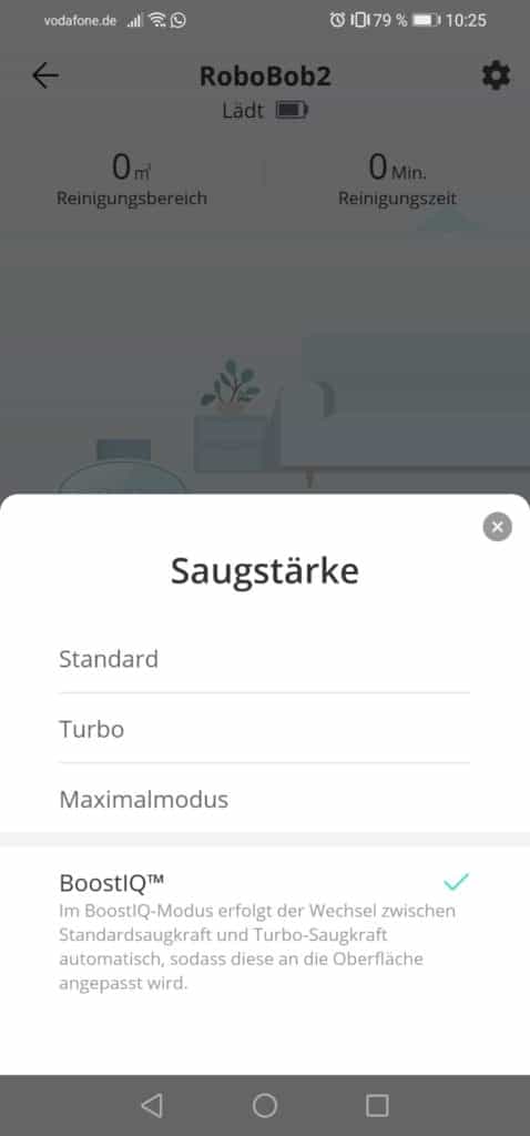 eufy RoboVac G30 hybrid Saugstärke